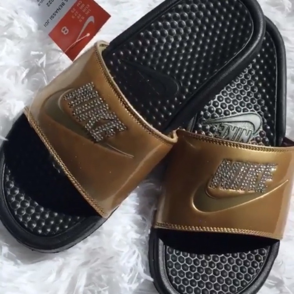 Gold Nike Studs